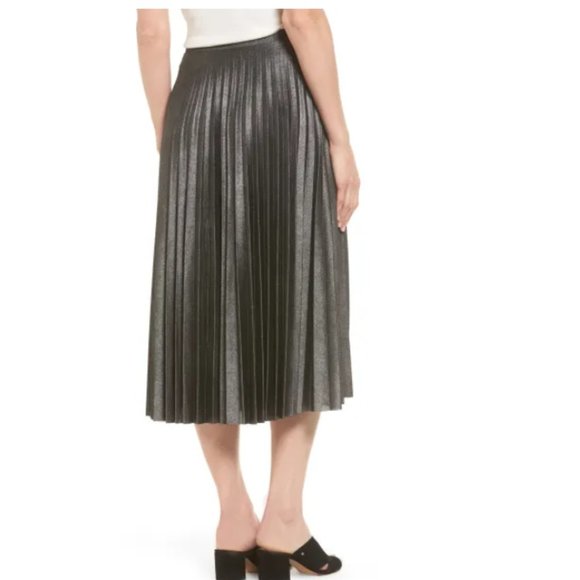Halogen Metallic Pleat Midi Skirt - Picture 3 of 5